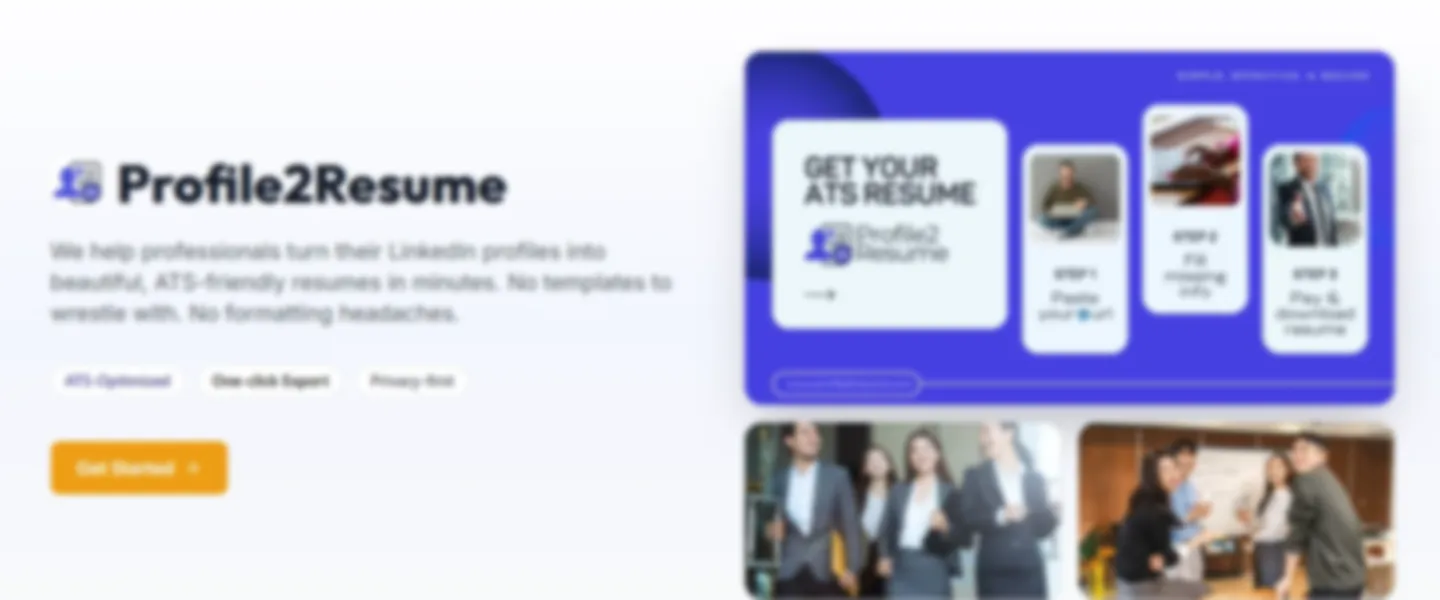 Screenshot of AI-Powered LinkedIn Profile to Resume Conversion Tool