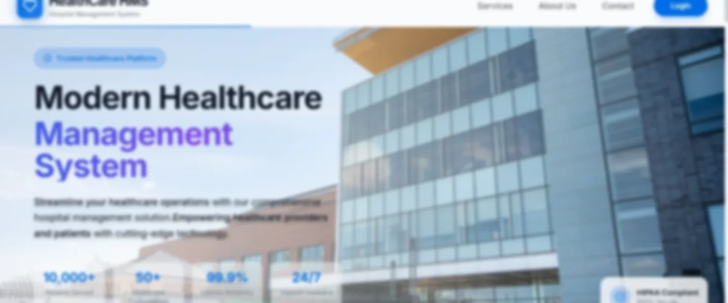 Screenshot of Complete Hospital Management System with Source Code and Multi-Role Dashboards