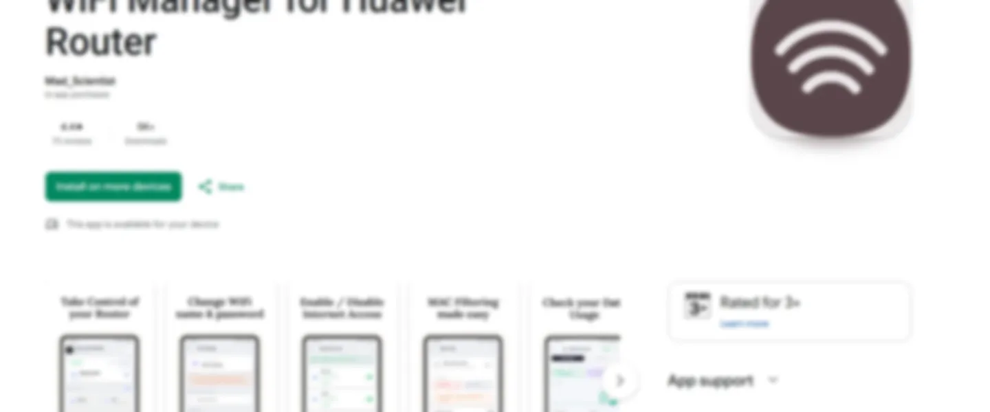 Screenshot of Mobile Router Management App for Android with Subscription Revenue