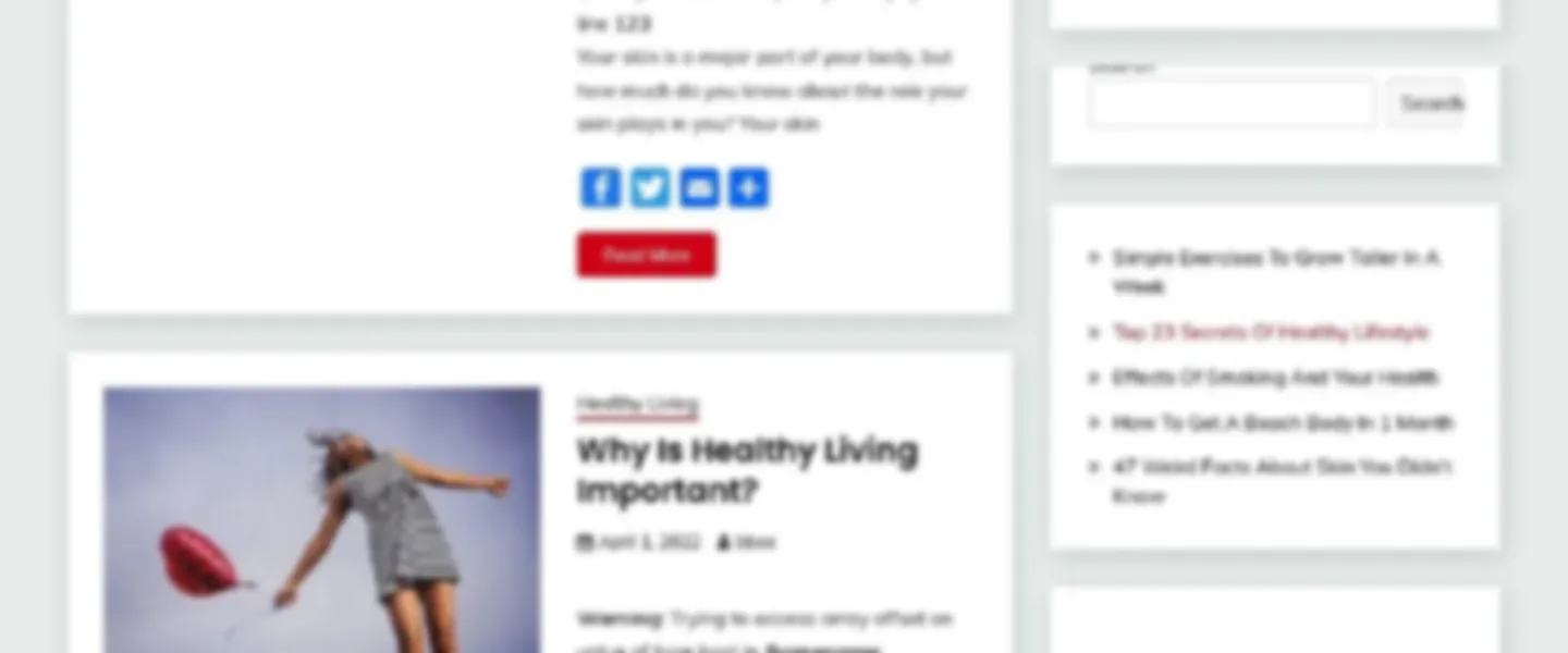 Healthy Living and Wellness Blog