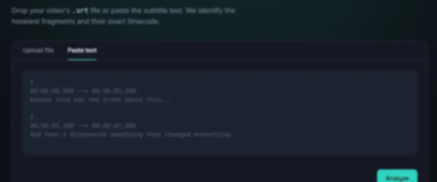 Screenshot of HookCut AI