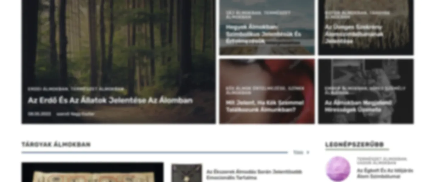 Dream Meaning Content Site for the Hungarian Audience