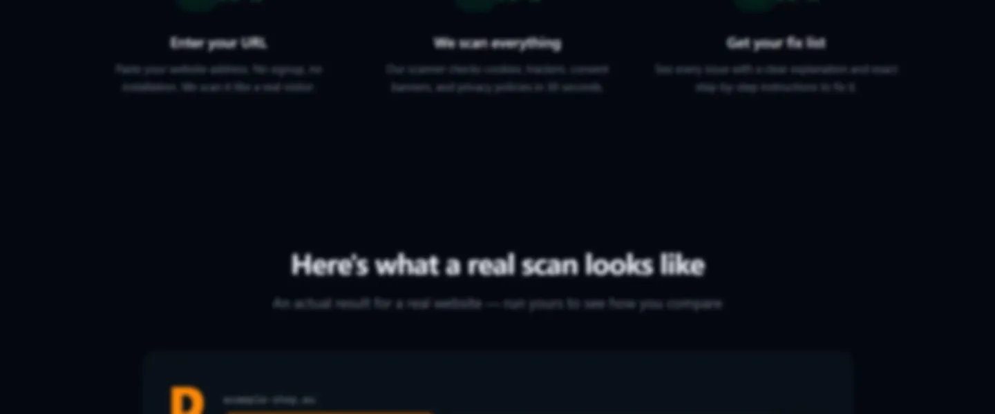 Screenshot of GDPR Fixer