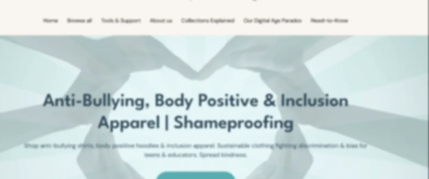 Anti-shaming and Self-worth eCommerce Store