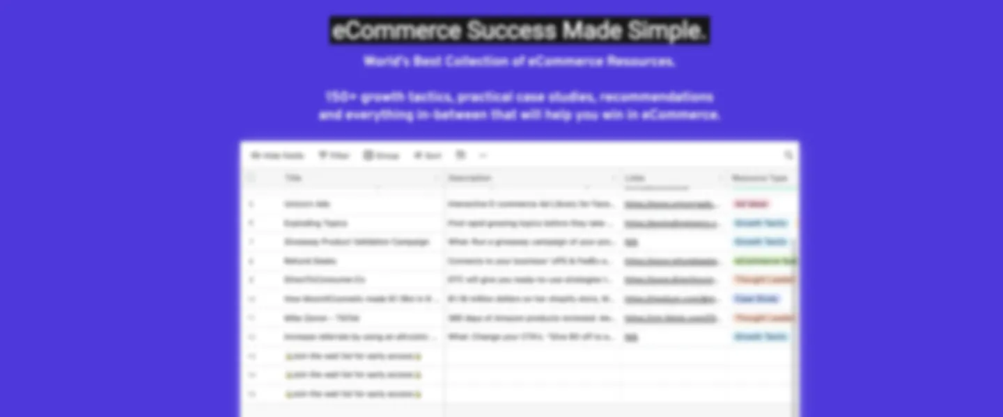 Repository of eCommerce Resources