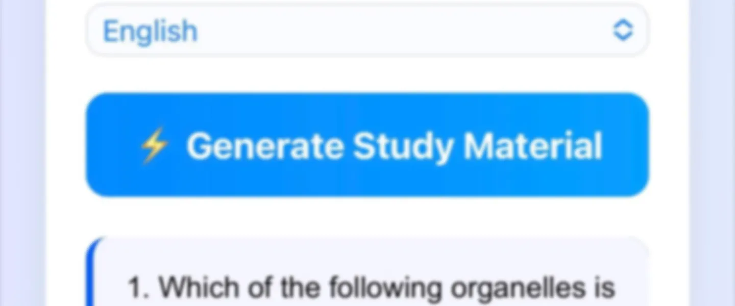 Screenshot of AI-Powered Multi-Language Study Material Generator for Global Students