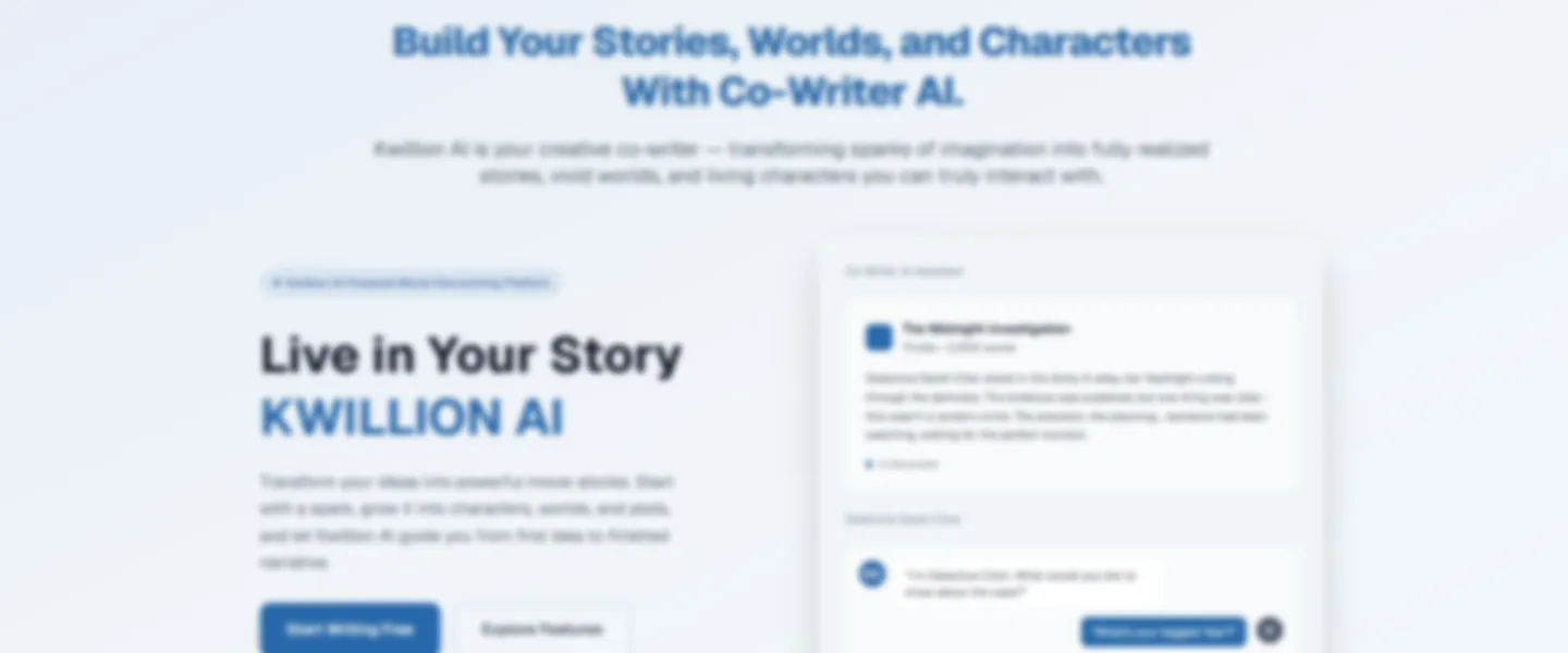 AI Powered Story Writing Platform