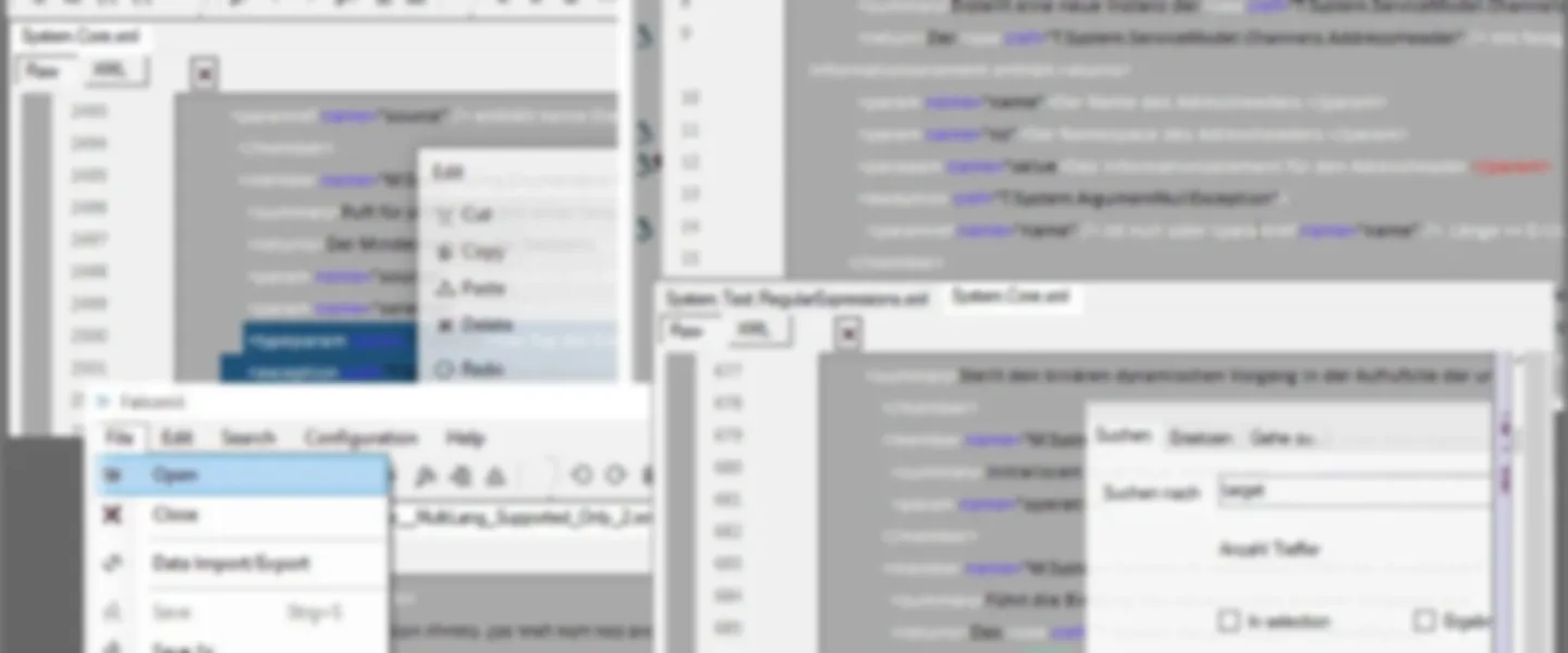 Screenshot of Multi-Language XML Editor with Advanced Navigation and Large File Support