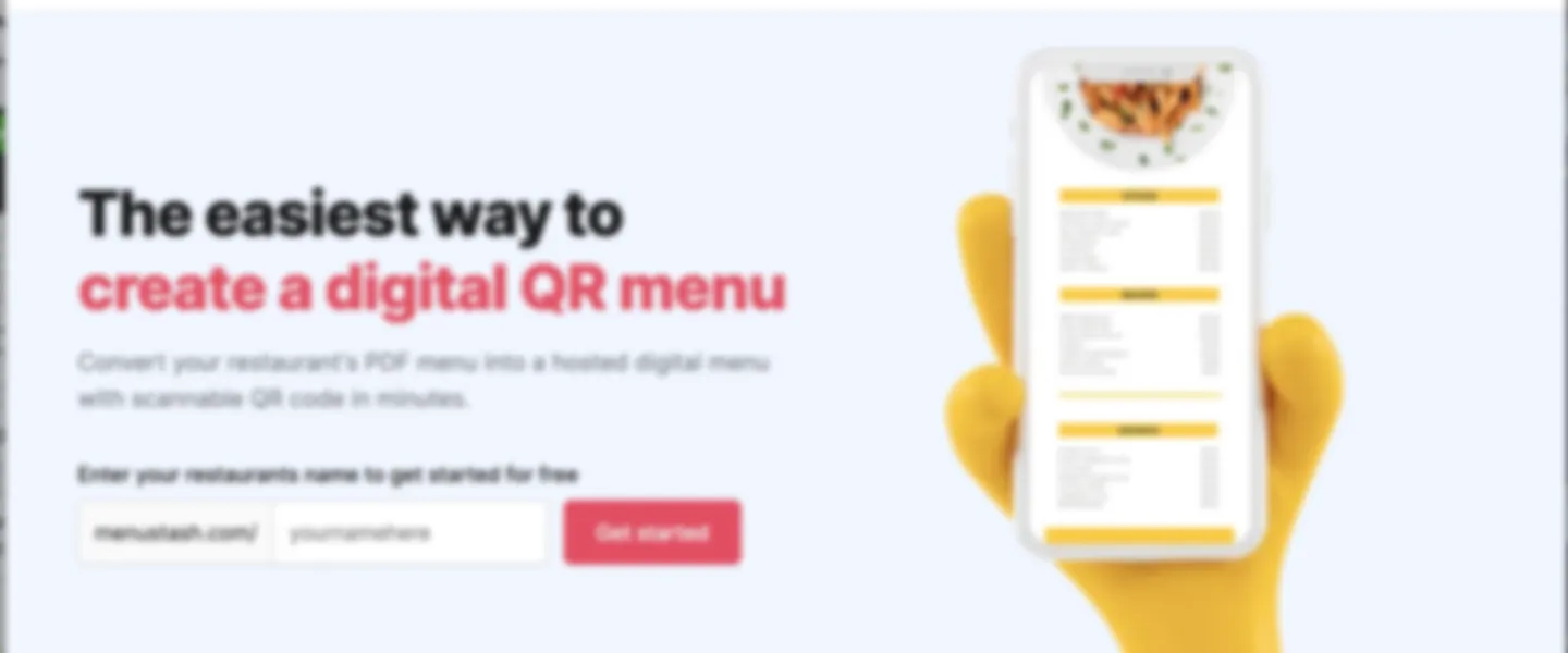 PDF based QR Code Menu Creator