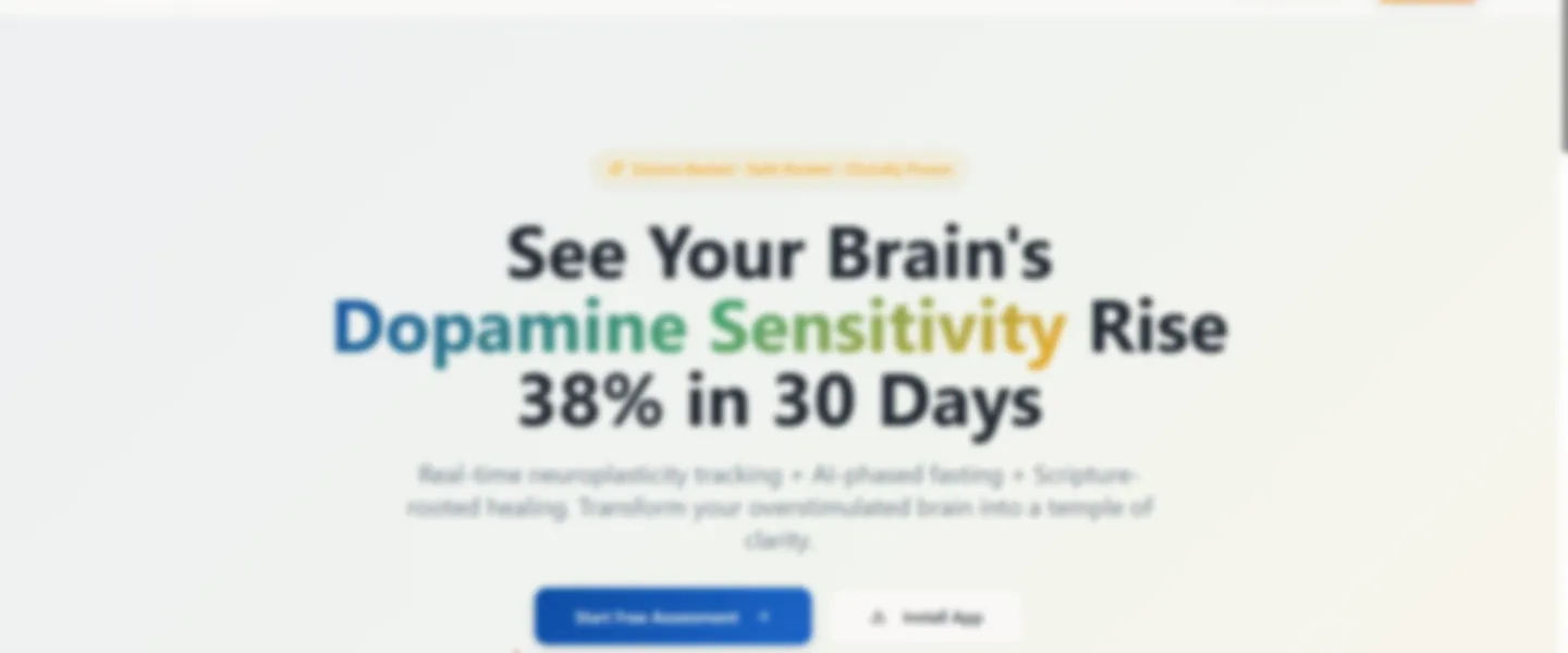 Neuro-Wellness & Dopamine Reset App