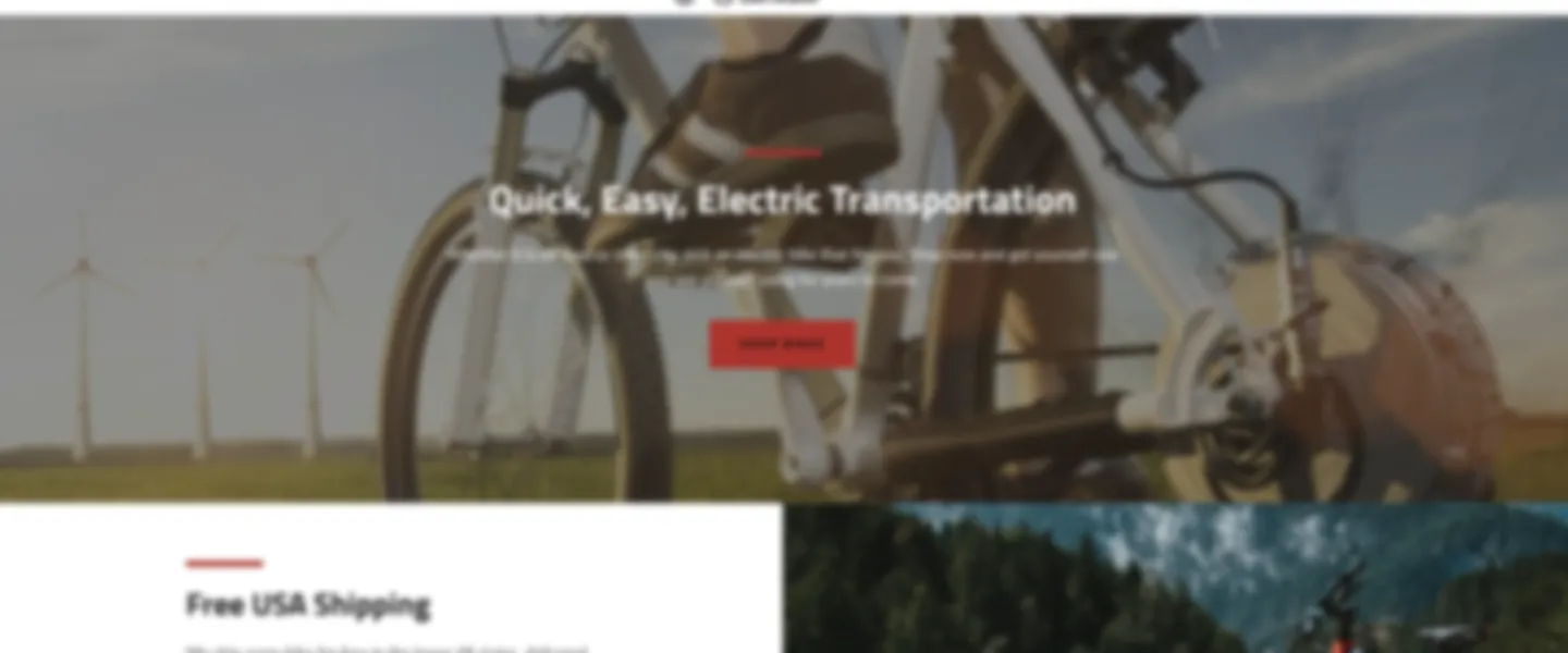 Electric Bike e-Commerce Store
