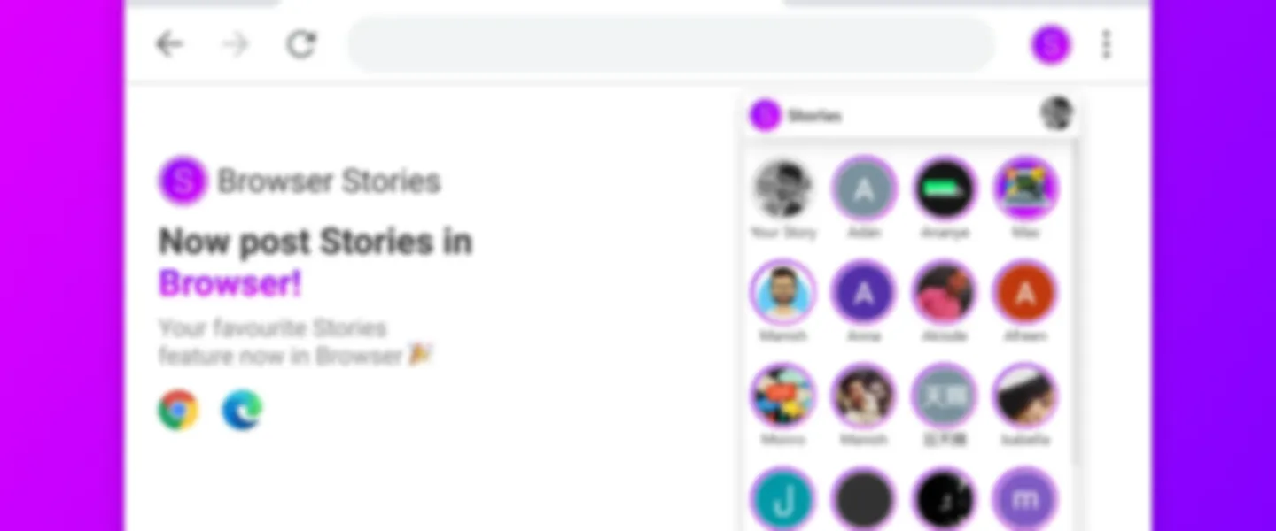 Social Media Stories in Your Browser