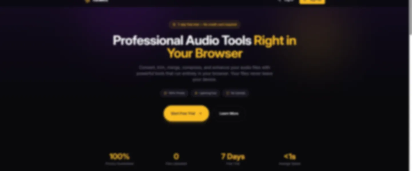 Production-ready Audio Processing Platform