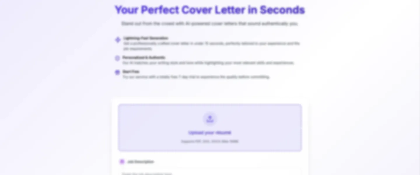 AI-Powered Cover Letter Generator