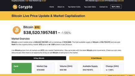 Live Cryptocurrency Prices And Market Caps