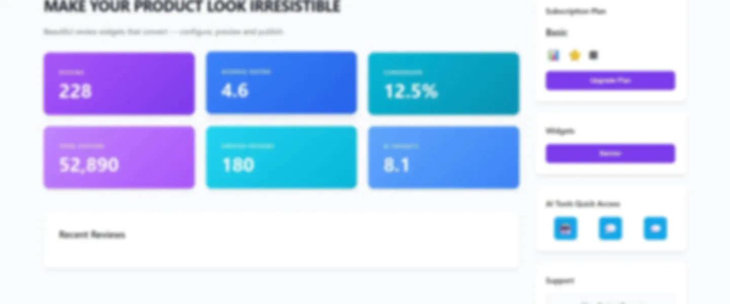 Screenshot of Production-Ready Shopify Review App with AI Insights & Subscription System