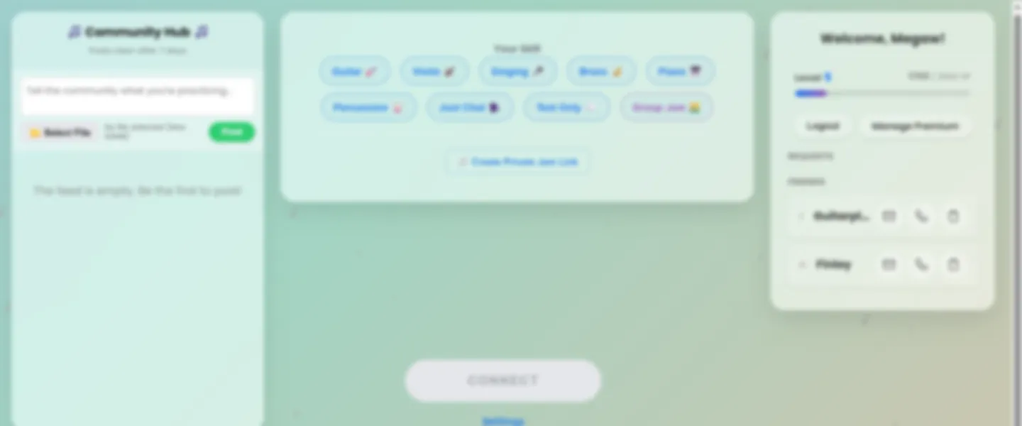 Screenshot of Real-Time Music Collaboration Platform with Low-Latency Audio