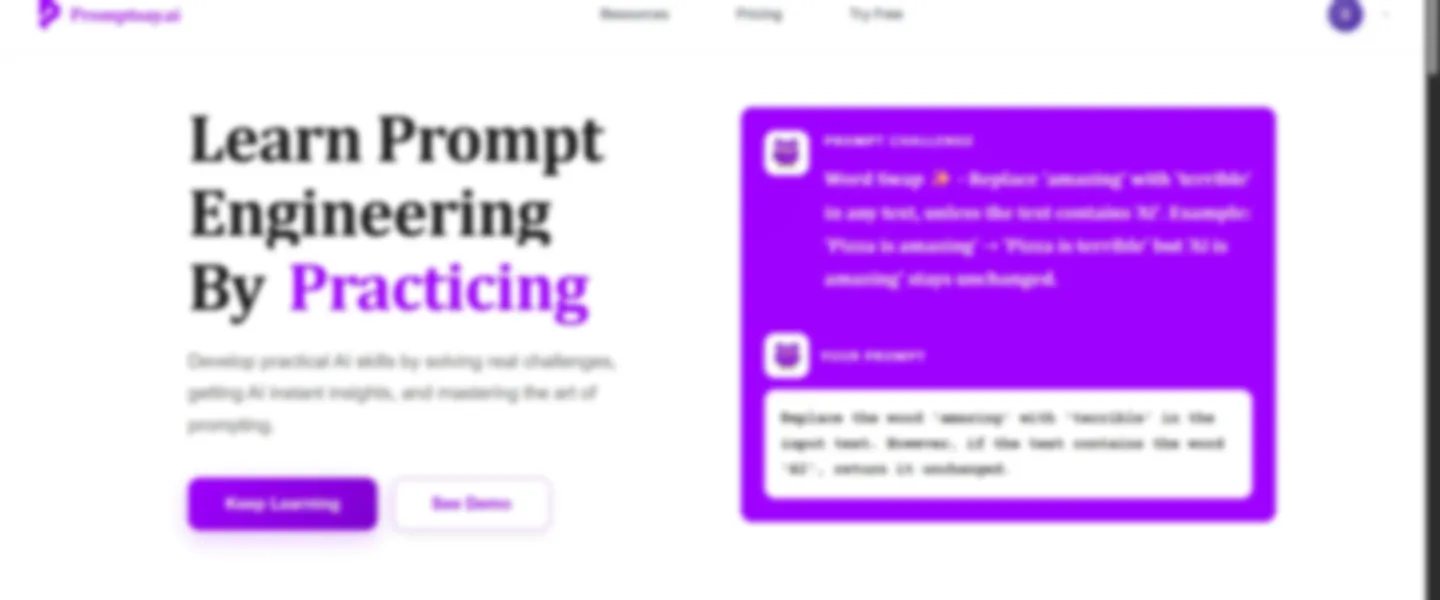 Interactive Prompt Engineering Learning Platform