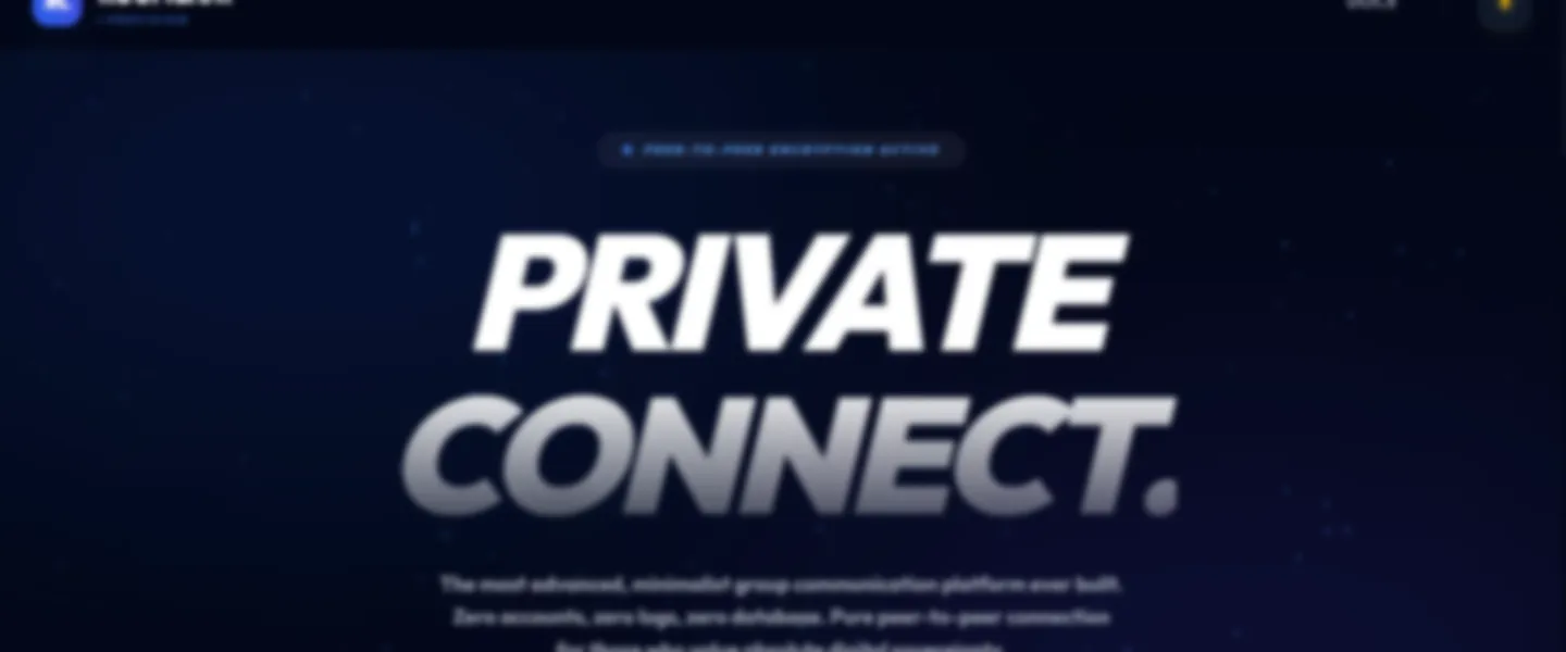 Screenshot of Zero-Retention P2P Video Chat Platform with WebRTC and Real-Time Messaging