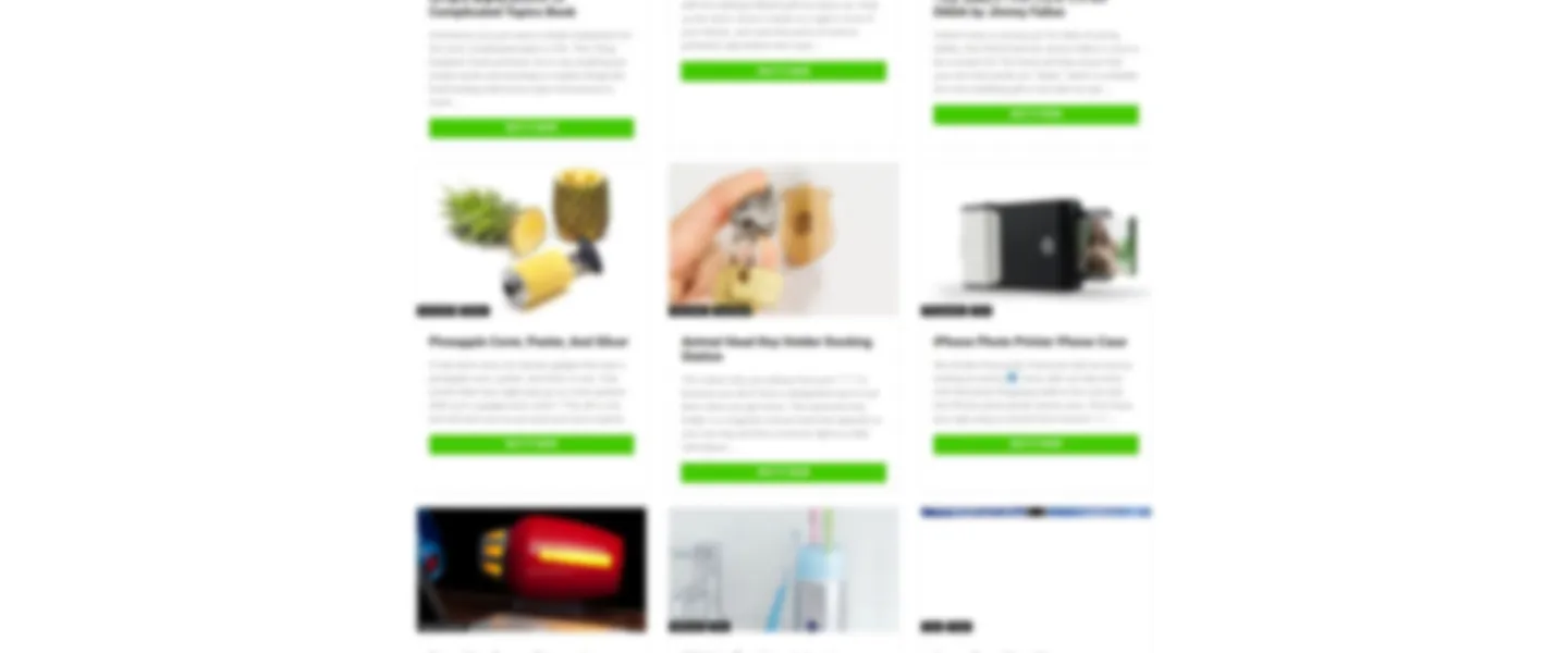 Screenshot of Established Product Curation Website with Social Following & Affiliate Income
