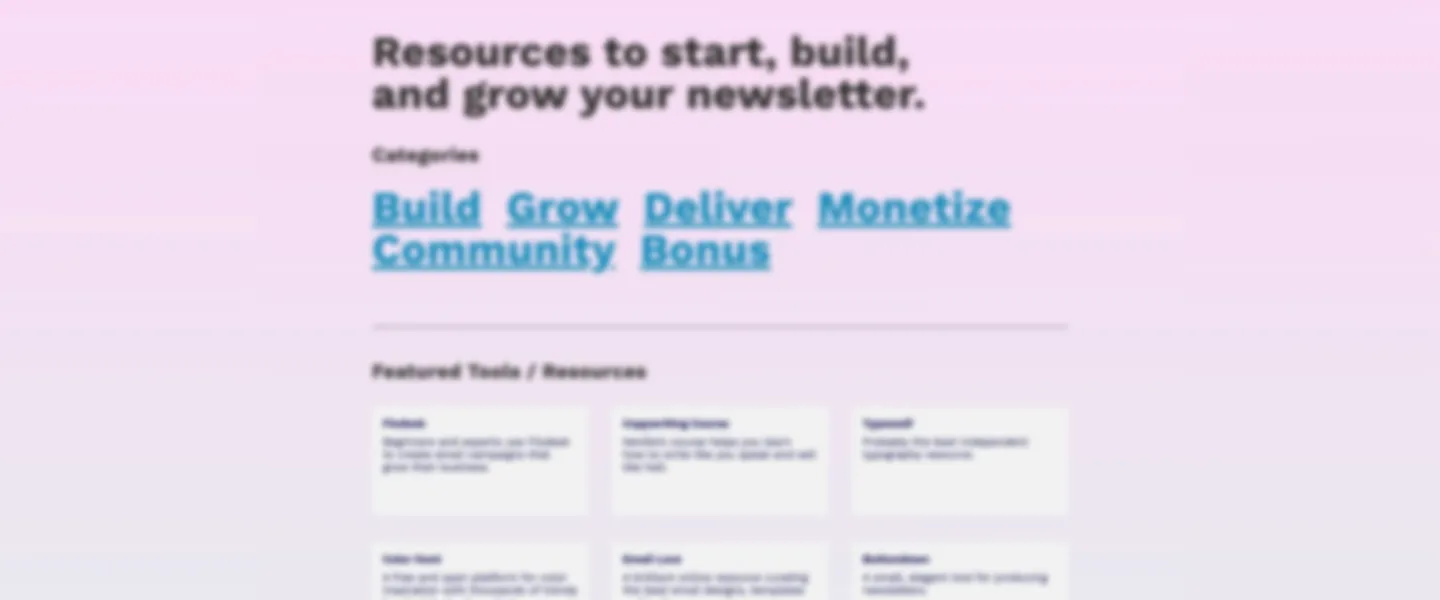 Resource Website to Start, Build, and Grow Newsletters