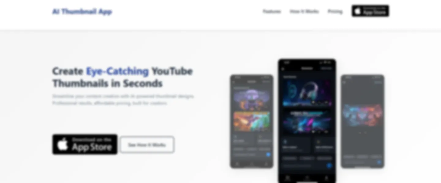AI Thumbnail Generator App (iOS)