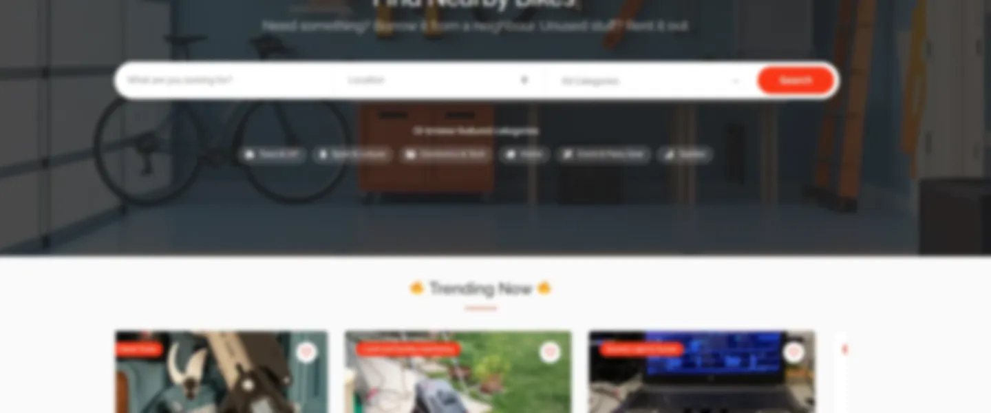Screenshot of Local P2P Rental Platform for Everyday Items with Payment System