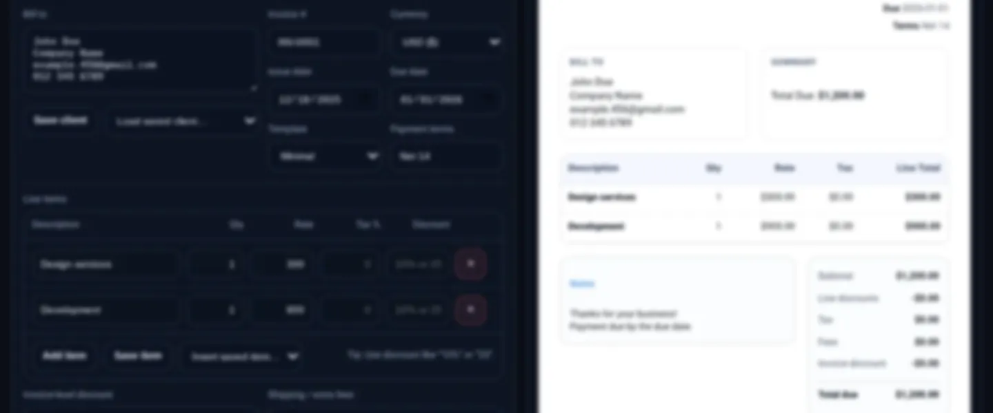 Invoice Generater Tool