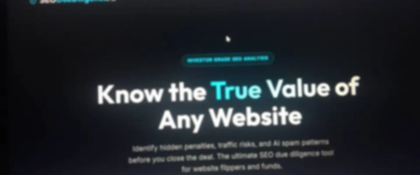 Screenshot of AI-Powered SEO Due Diligence Platform for Website Acquisitions
