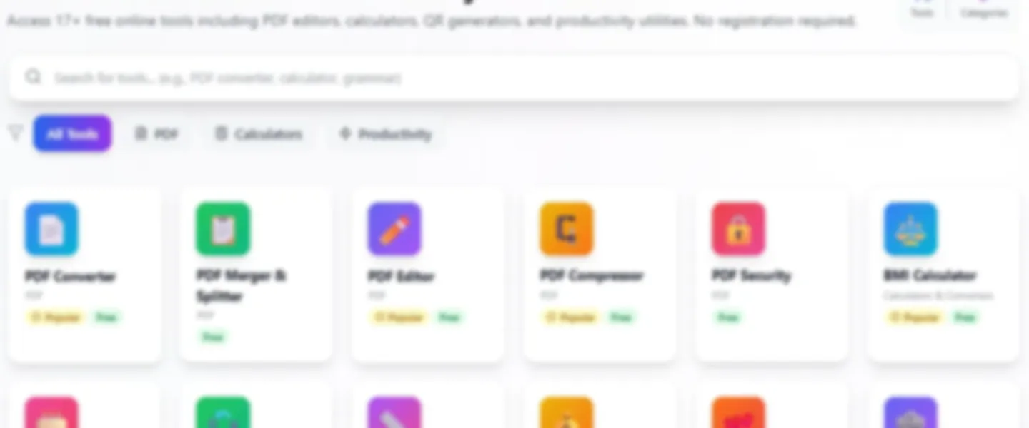 Online Productivity Tools Suite