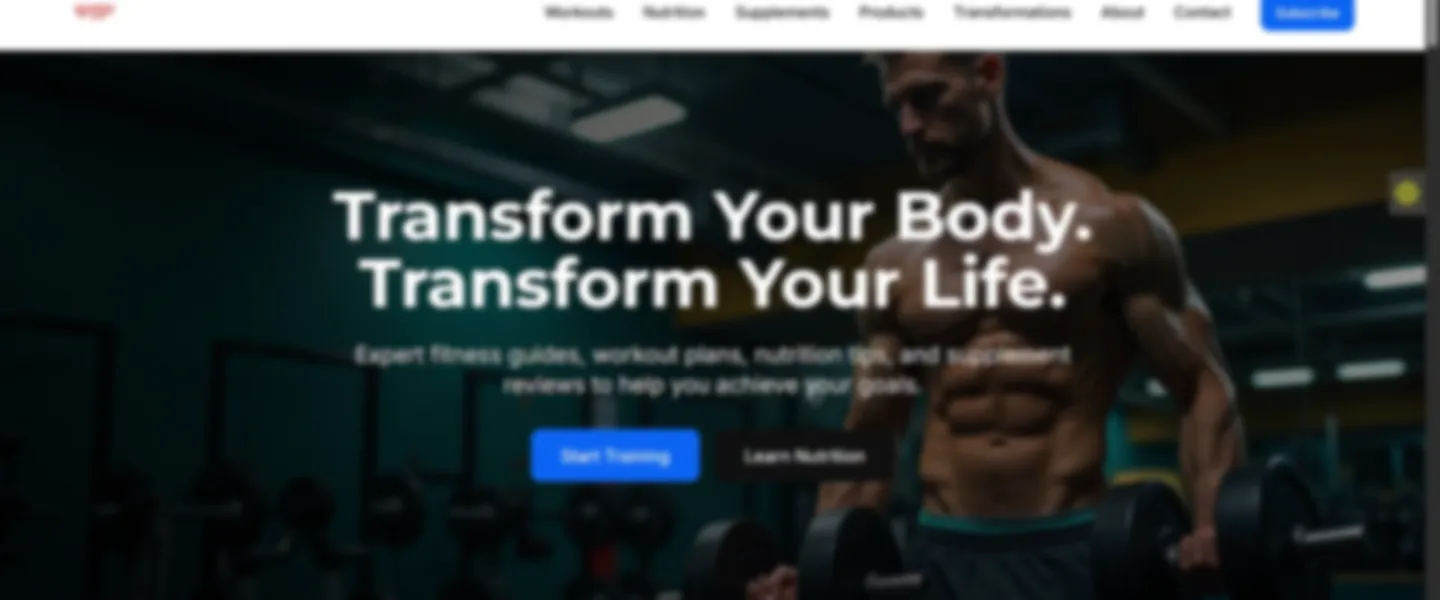 Fitness Website Starter Kit