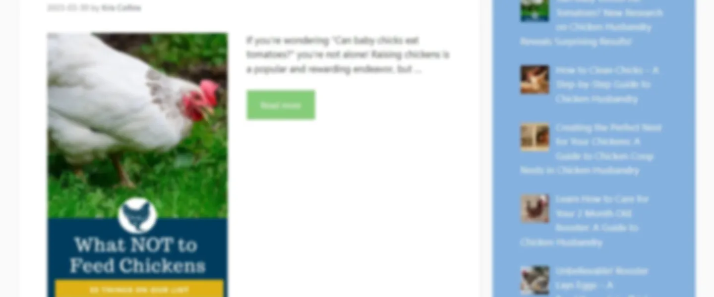 Content Website for the Poultry Industry