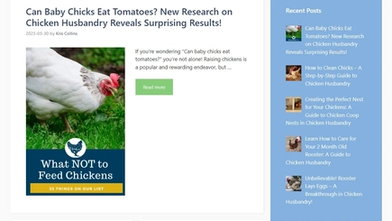 Content Website For The Poultry Industry