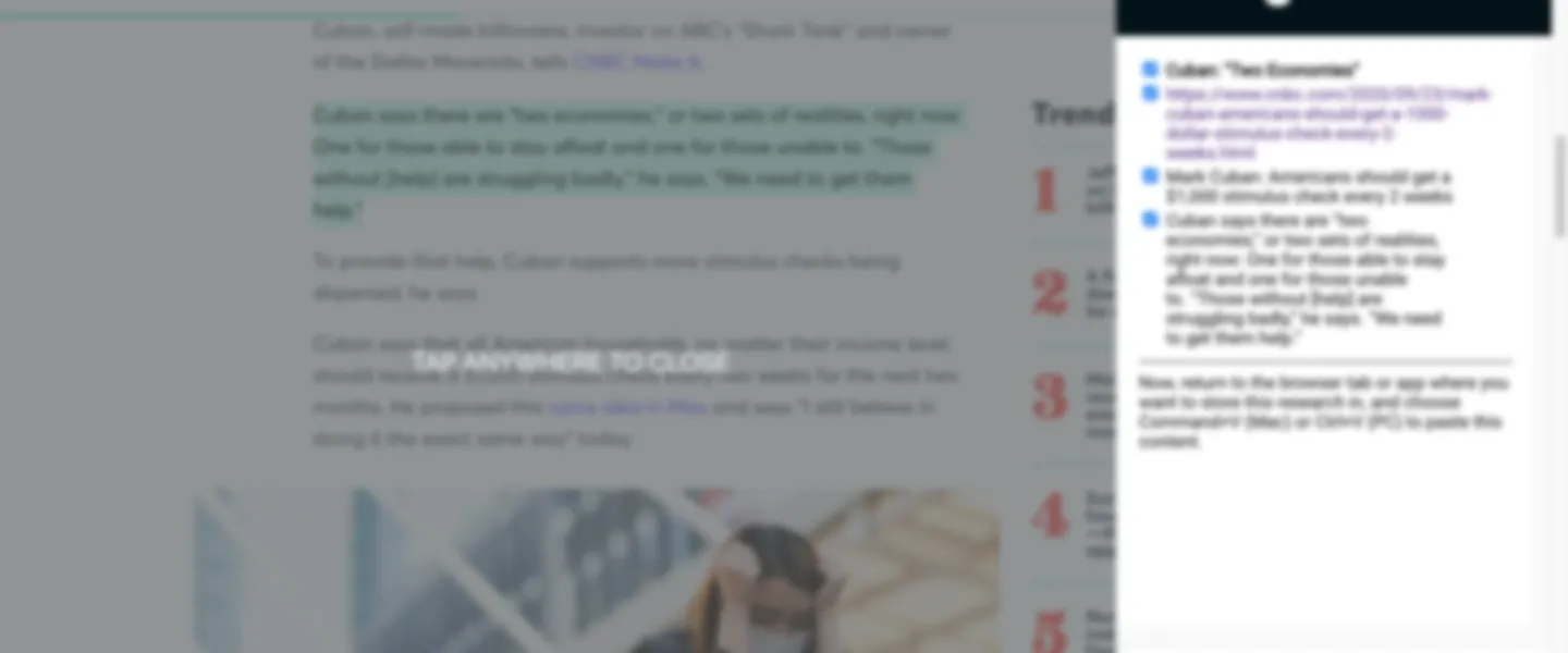 Screenshot of Research Clipping Chrome Extension for Content Collection