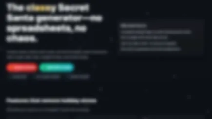 Secret Santa Generator