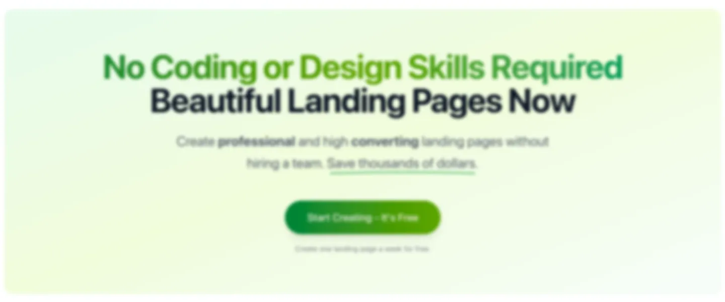 Screenshot of AI Landing Page Builder - Convert Visitors in 90 Seconds