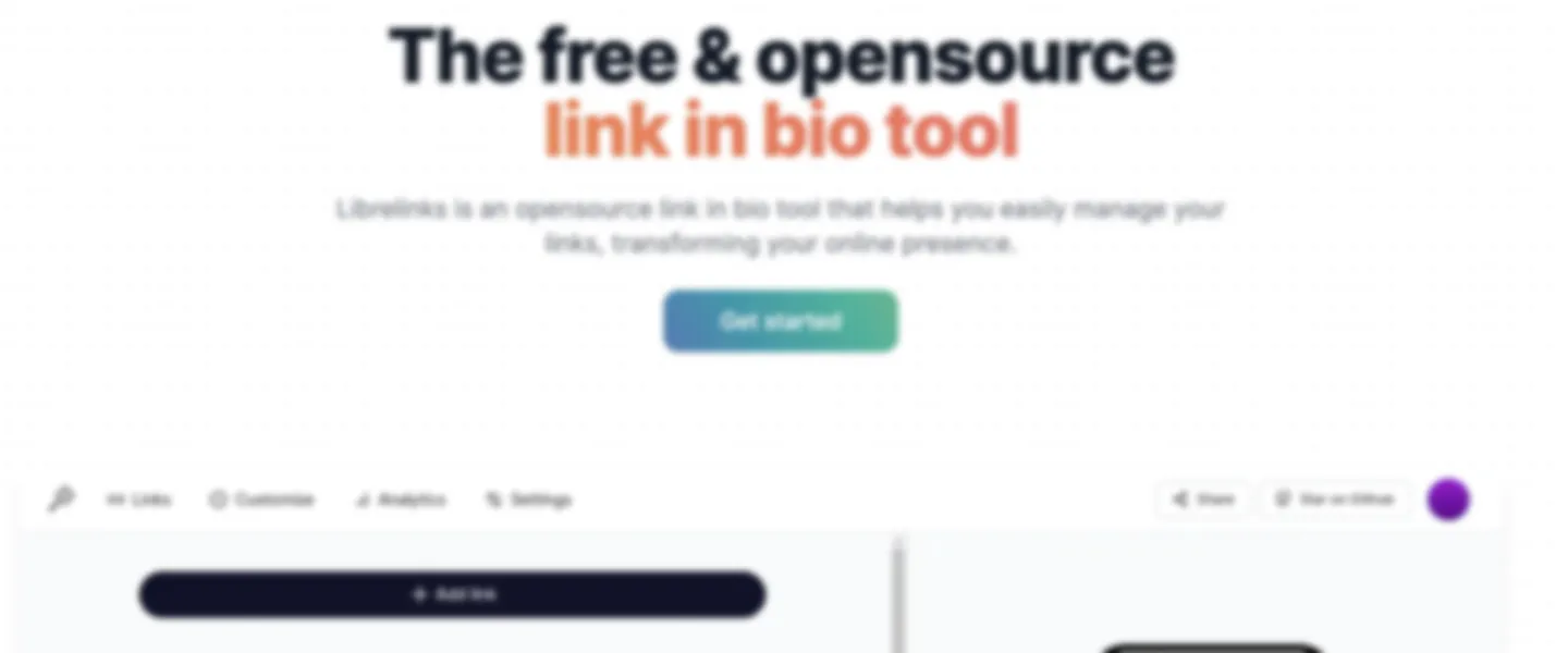 Free & Open Source Link in Bio Tool