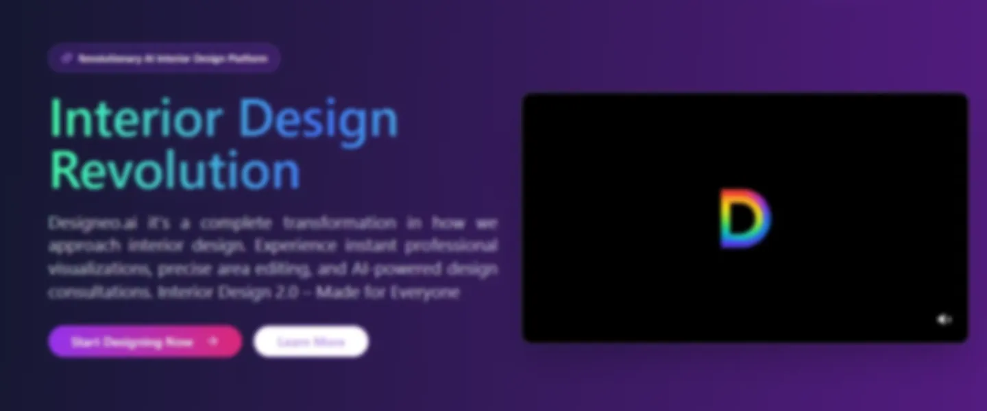 AI Interior Design & Visualisation Platform