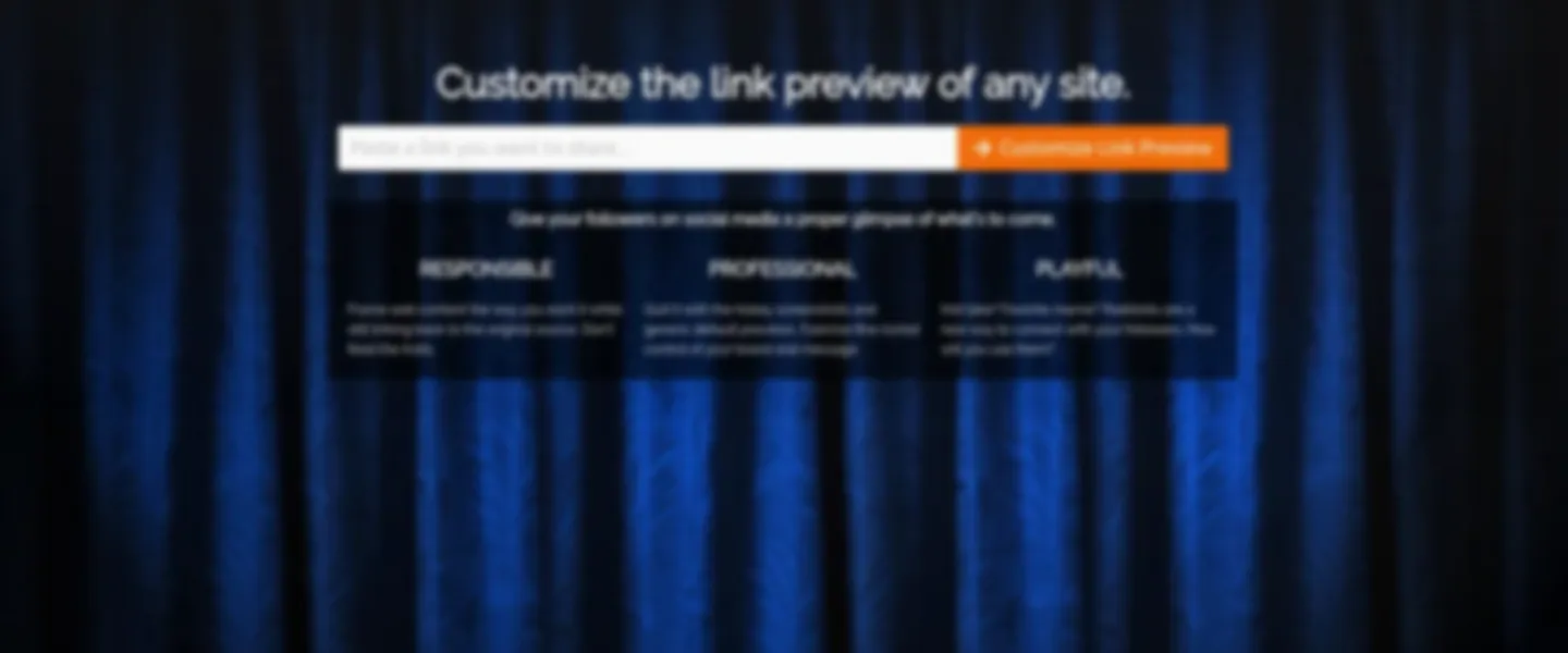 Screenshot of Social Media Link Preview Customization Tool with Steady Traffic