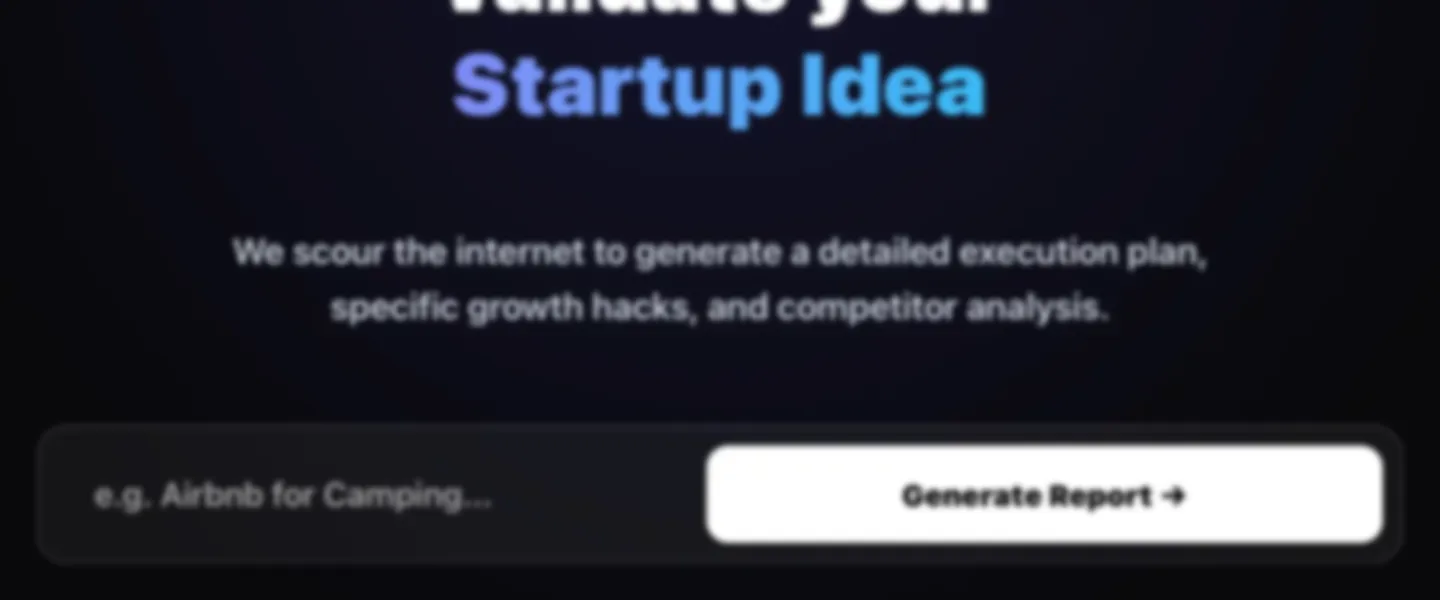 Idea Validator | AI Market Research