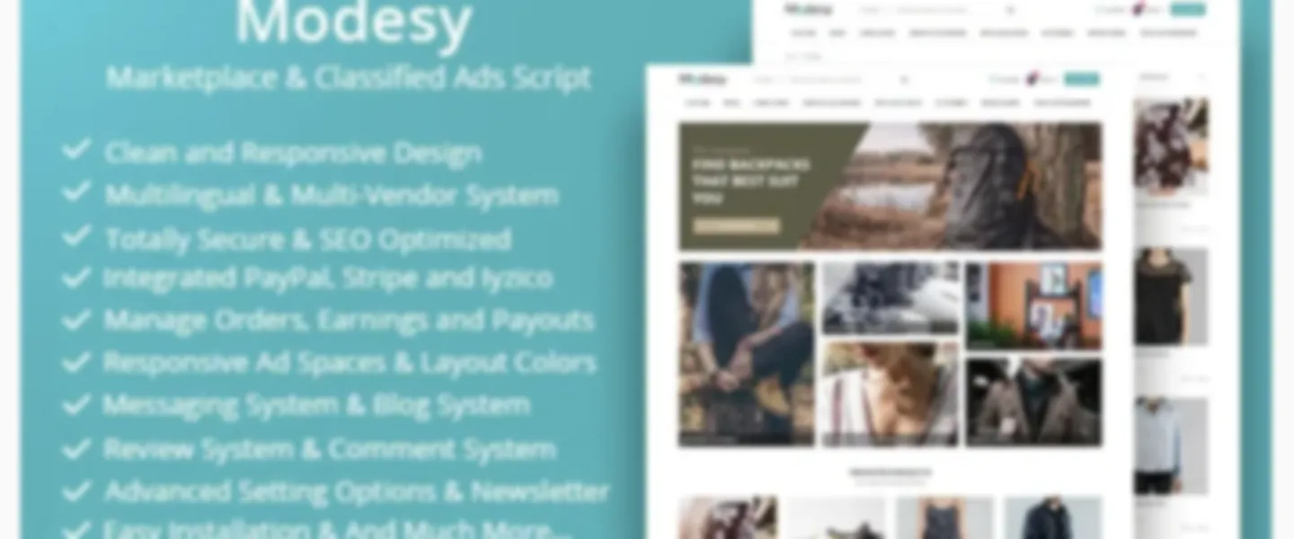 Screenshot of Multi-Vendor Marketplace & Classified Ads Platform Script