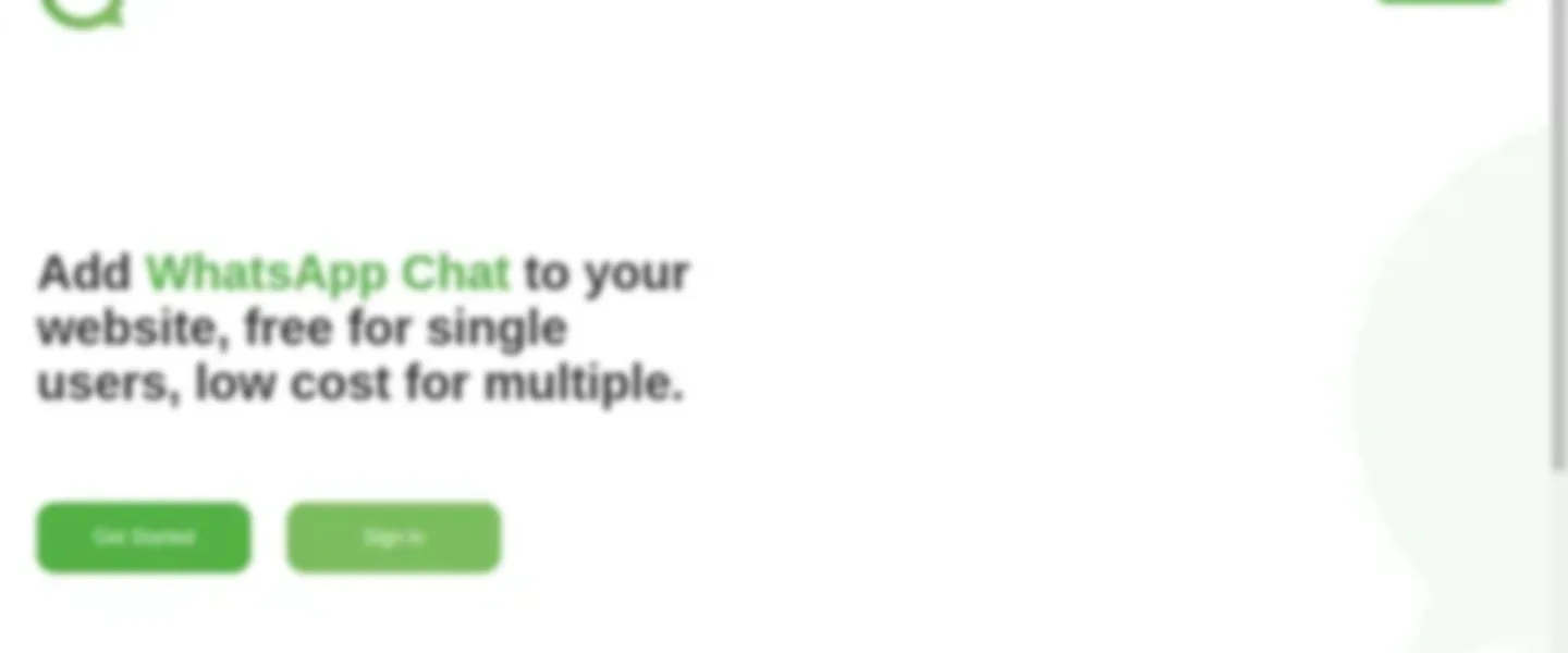 WhatsApp Chat Widget
