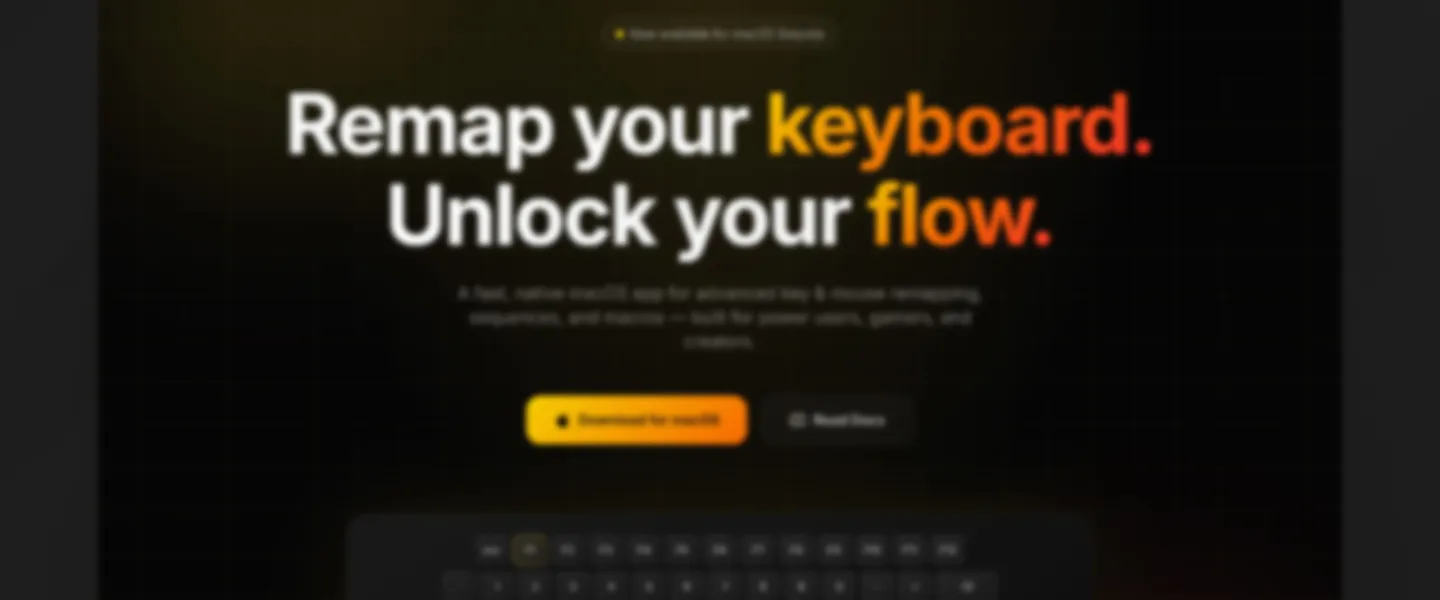 macOS Keyboard & Mouse Remapper
