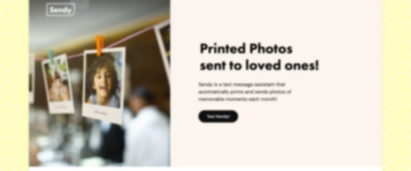 Screenshot of SMS-Based Photo Printing and Mailing Service