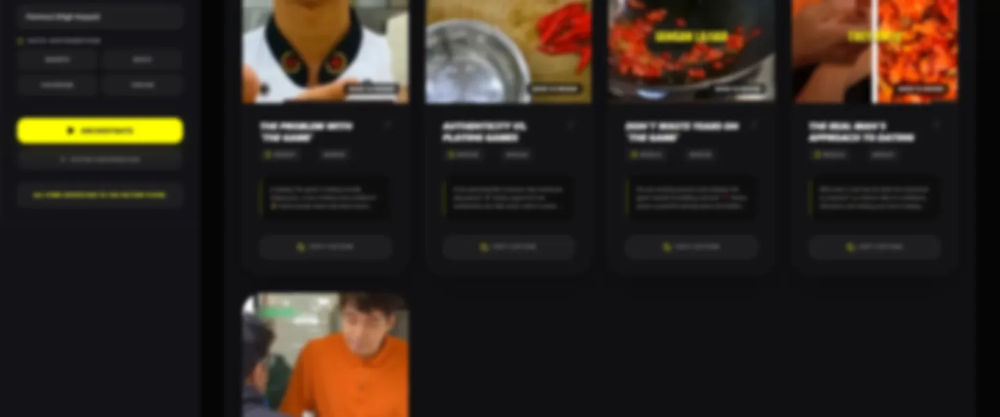 Screenshot of AI-Powered Video Repurposing System for Viral Short-Form Content