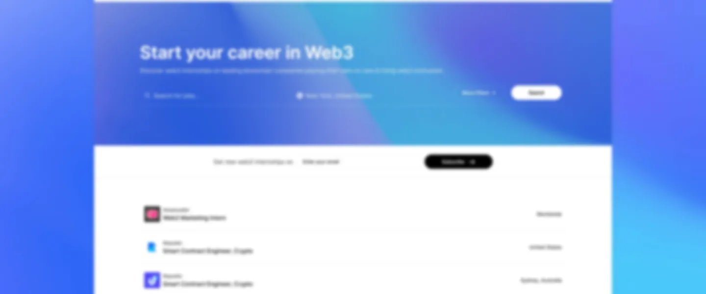 Web3 Internships Job Board