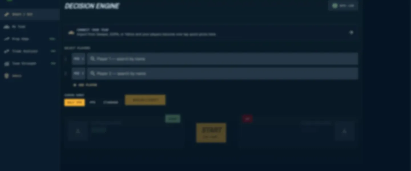 Screenshot of Fantasy Football ML Analytics Platform with 7 Seasons Training Data