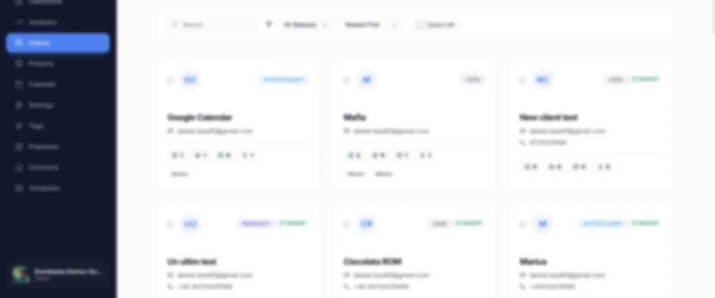 Screenshot of AI-Native Photography Studio Management Platform with White-Label Features