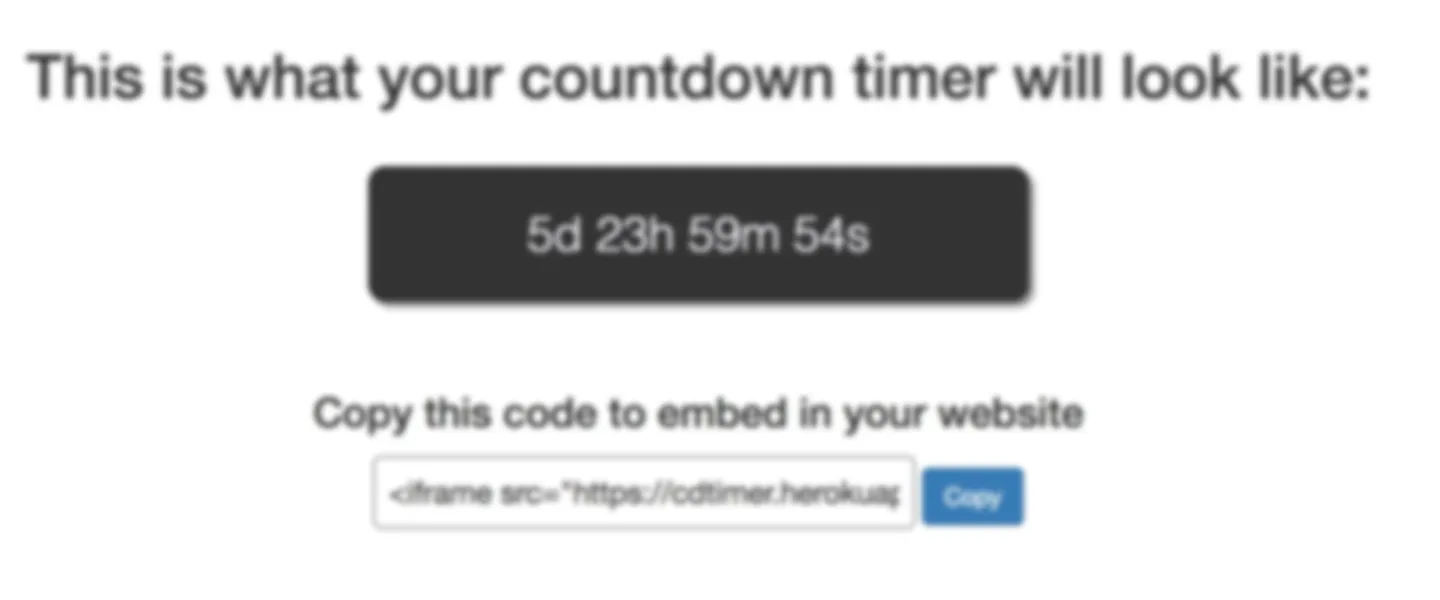 Perpetual Countdown Timer