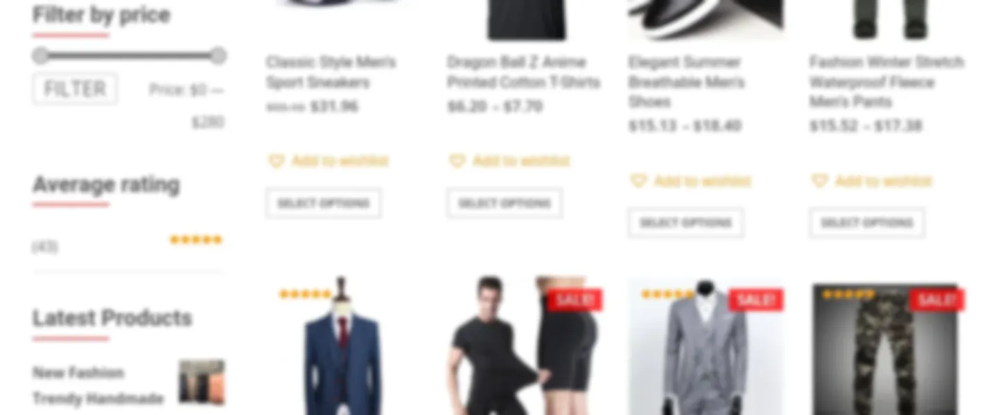 Men's online clothing store
